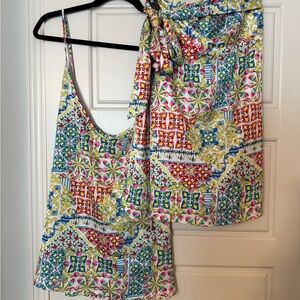 Never Fully Dressed Tank Top and Wrap Skirt Set